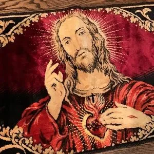 Art | Vintage Sacred Heart Of Jesus Tapestry | Poshmark Art | Vintage Sacred Heart Of Jesus Tapestry | Poshmark